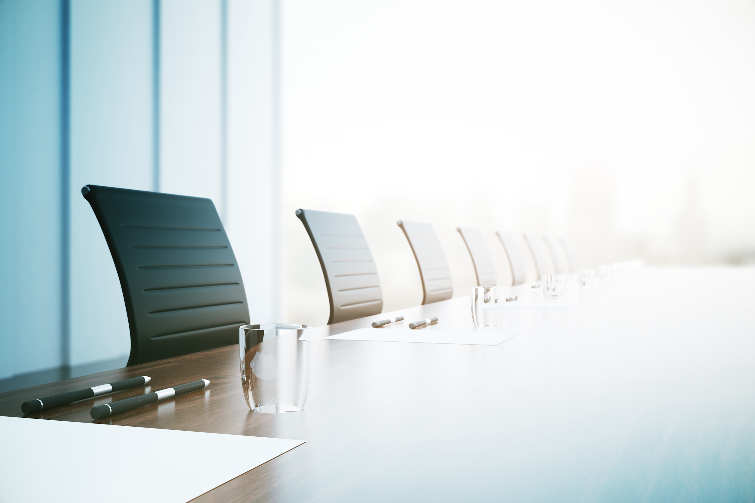 Conference Table Ready for a Meeting